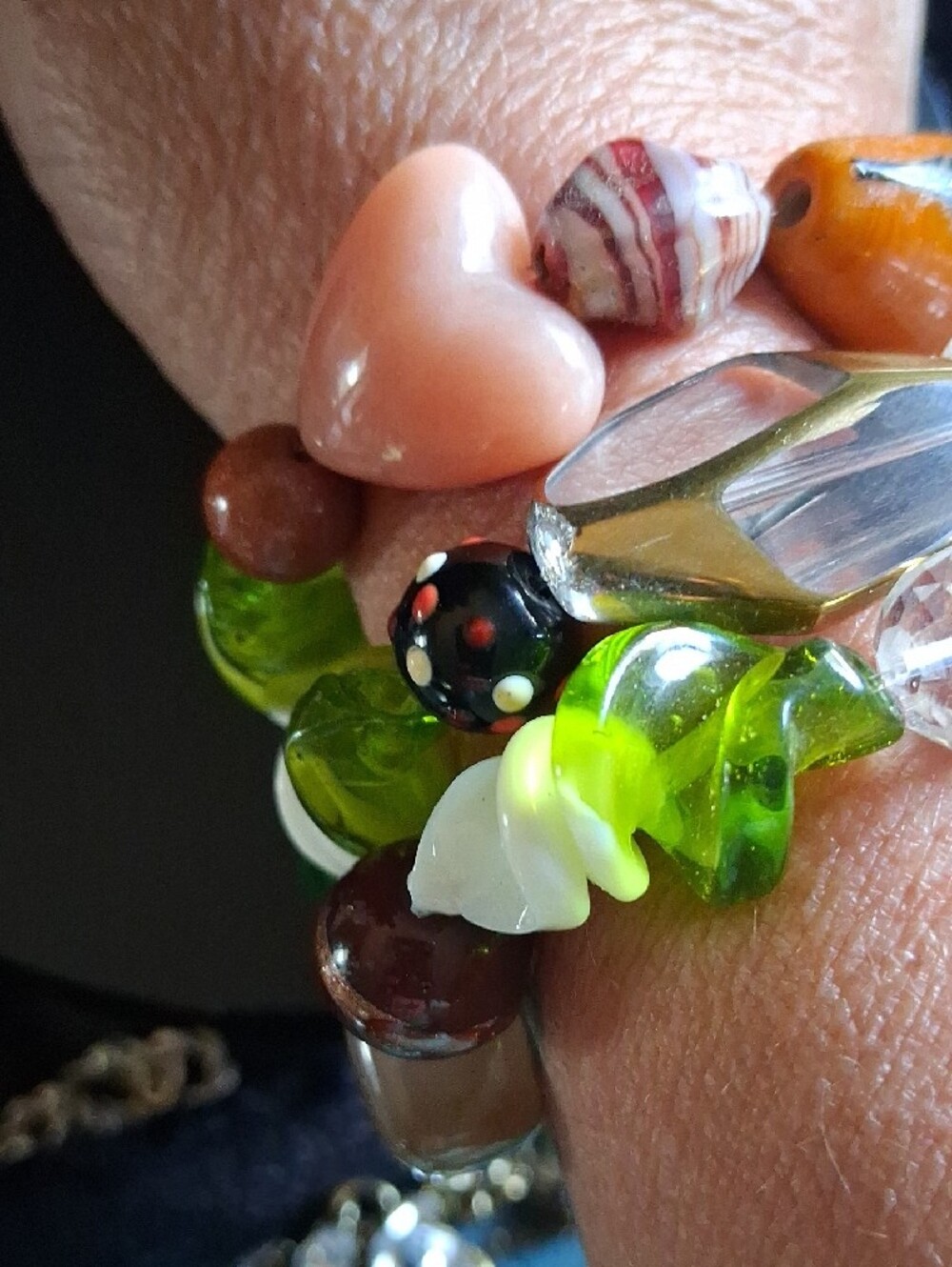 Handmade Multicolor Beaded Bracelet - Vibrant Mixed Glass Beads - Picture 8 of 8